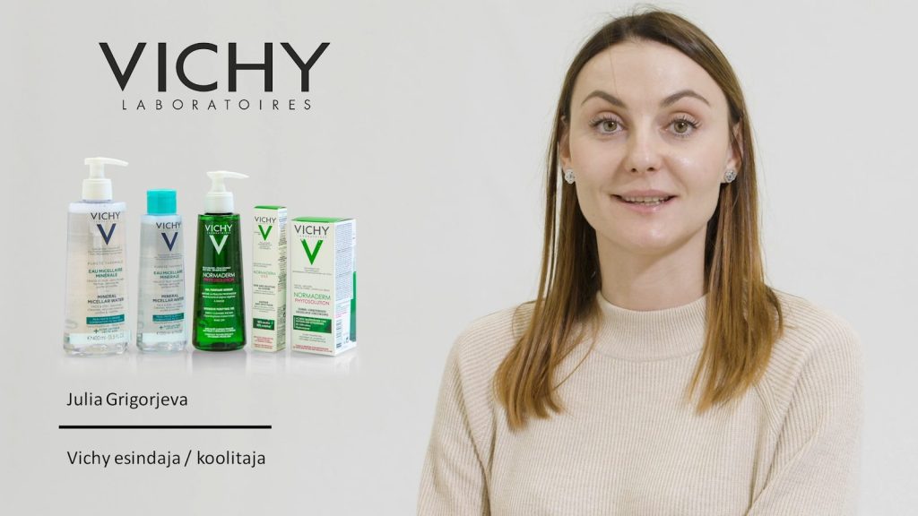 Tootekoolituse video kaader: Vichy esindaja ja tooted