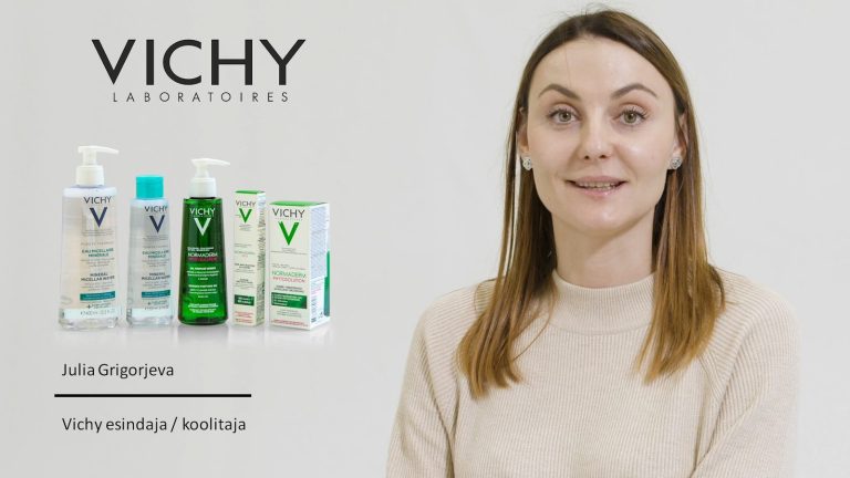 Tootekoolituse video kaader: Vichy esindaja ja tooted